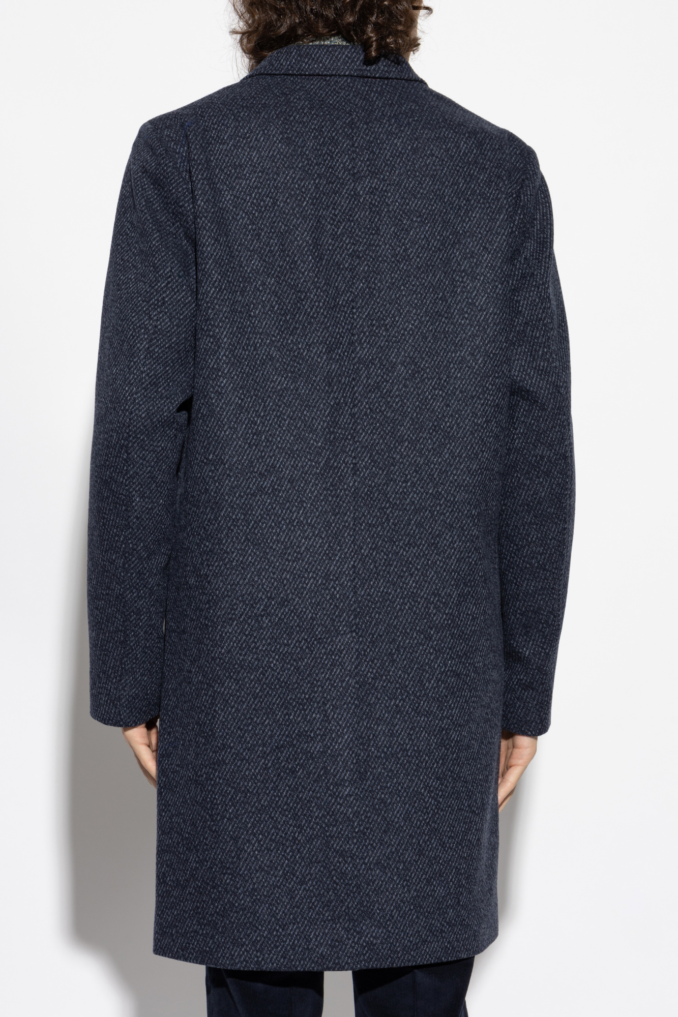 ジャケット・アウター Paul smith alpaca wool long coat navy ex PS Paul Smith Wool Coat Navy at CareOfCarl.com